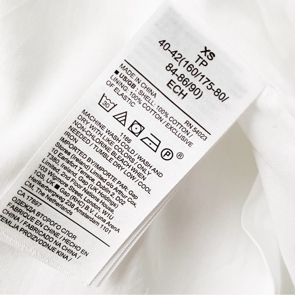 Banana Republic White Smocked Chest Fit & Flare Dress with Ruffle Sleeves - Picture 11 of 12